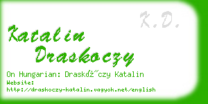 katalin draskoczy business card